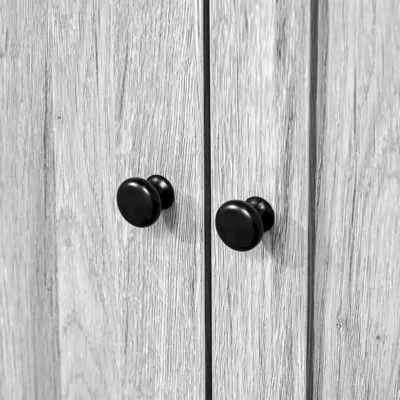 Kitchen Buffet with Hutch, Pantry Storage Cabinet with 4 Shelves, Drawers, Framed Glass Doors, Open Microwave Countertop