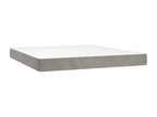Bed base and mattress, light grey, 160x200cm, velvet, RBOT82671