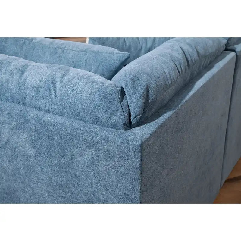American Furniture Classics Bluebell Model A414V5-K2 U Shaped Sectional with 4 Throw Pillows