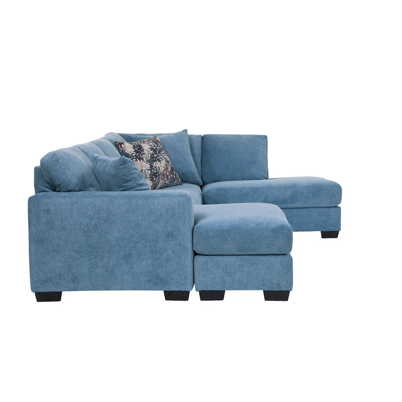 American Furniture Classics Bluebell Model A414V5-K2 U Shaped Sectional with 4 Throw Pillows