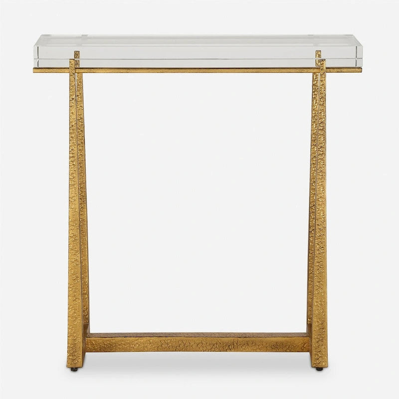 Uttermost Midas Thick Crystal Accent Table - 24H x 24W x 8.625D