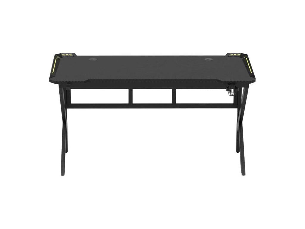 Carbon LED desk with cup holder, ergonomic design, 120x60 cm, Elariva MFGL08727