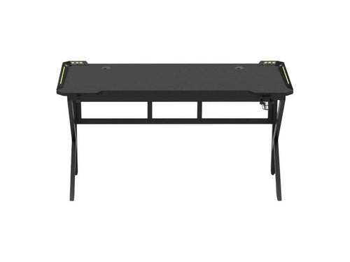 Carbon LED desk with cup holder, ergonomic design, 120x60 cm, Elariva MFGL08727