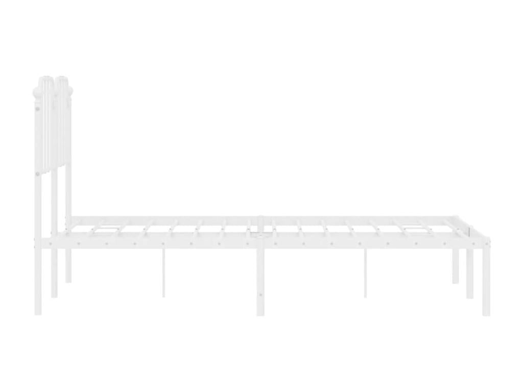 Metal bed frame with white headboard 120x200 CMNQ30360