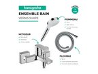 C2 Flexible Designflex Mechanical Bath Mixer Pack with Blend 100 EcoSmart 1-Jet Chrome Shower Head ELGM93563