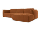Right-hand corner sofa in velvet - terracotta - Elariva YQGY17379