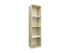 White and oak bookcase/TV unit, 36x30x143 cm, VHXT49489
