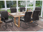 Elariva-H31 Conference Chair Set of 6 Black Faux Leather FUDT46069