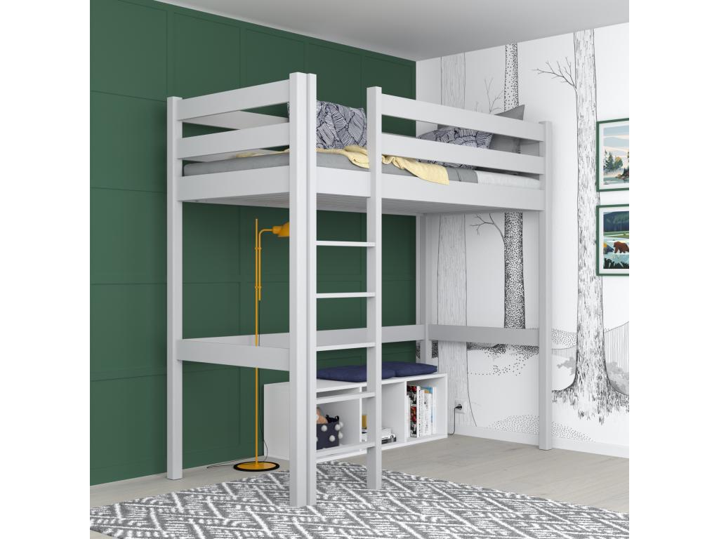 Wooden loft bed N05 Grey 100x200 DYIA95594