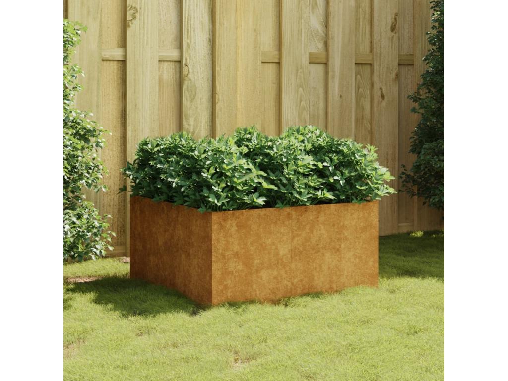 Corten steel planter 80x80x40 cm UUKA70170