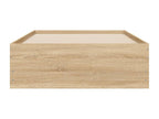 Bed frame and drawers, oak, 90x200 cm, engineered wood RHJW73068