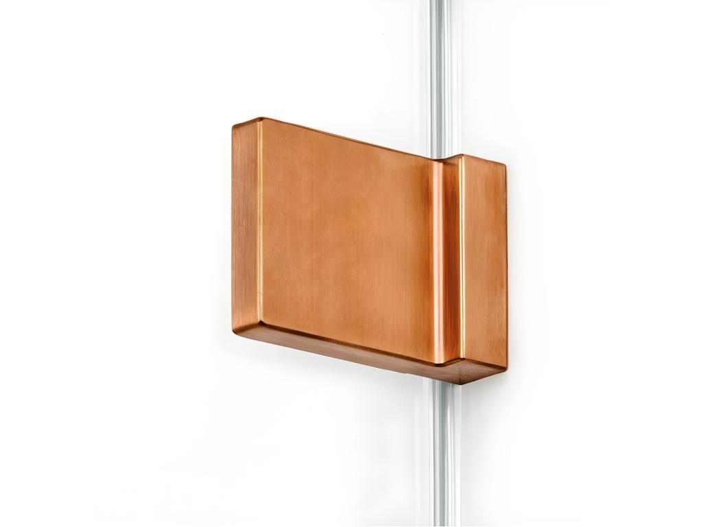 Right-hand pivoting shower enclosure 110x70 COPPER BRUSHED brushed copper color front access CIFK30582
