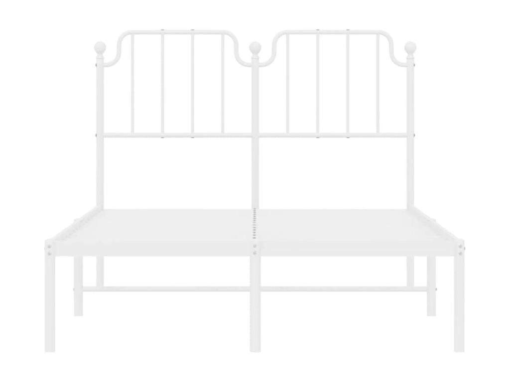 Metal bed frame with white headboard 120x200 CMNQ30360