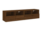 2-piece wall-mounted TV unit, brown oak, 60x30x30cm, engineered wood, ATKN85333