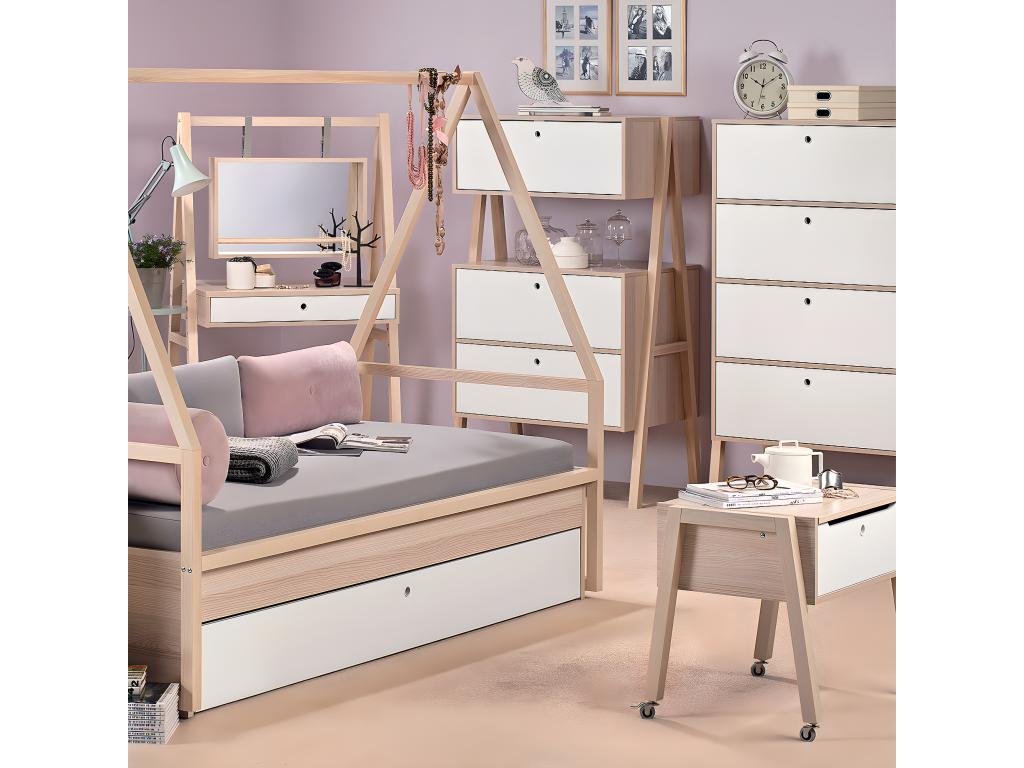 Spot White 4-Drawer Chest KLXL78416