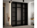 1 Sliding Door Wardrobe 235.2/180/60 3 Doors Black/White/Gold SQPR93290
