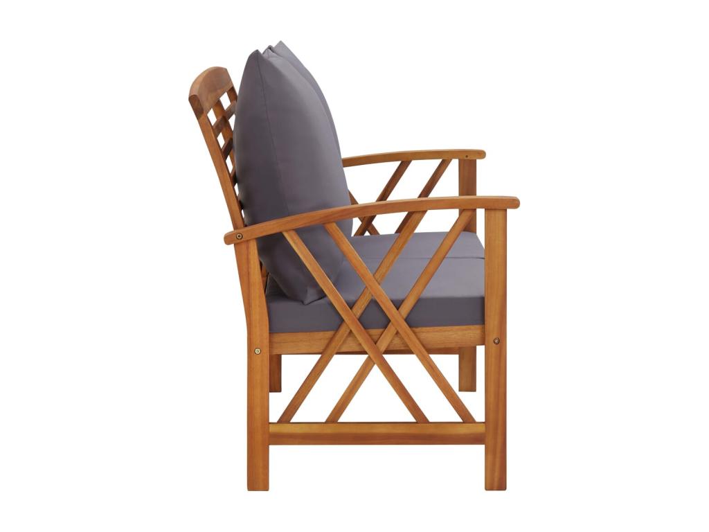 Garden bench, brown wood furniture, 119x67x83 cm, 02 0011589 SFRA37990