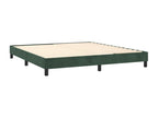 Upholstered bed base and mattress, dark green, 160x200cm, velvet, NQPJ89963