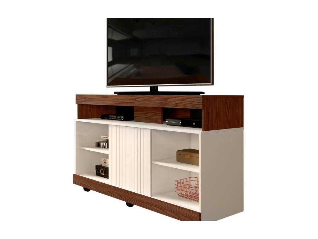 50 Inch Maxi TV Stand in Walnut and Off-White VIFK61426