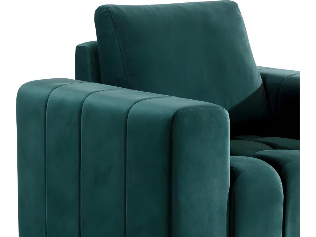 1 seater armchair in luxury green velvet fabric Elariva EMTT82661