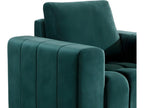 1 seater armchair in luxury green velvet fabric Elariva EMTT82661