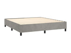 Bed base and mattress, light grey, 160x200cm, velvet, RBOT82671