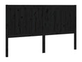 Black Headboard 125.5x4x100 cm Solid Pine Wood MULP00006