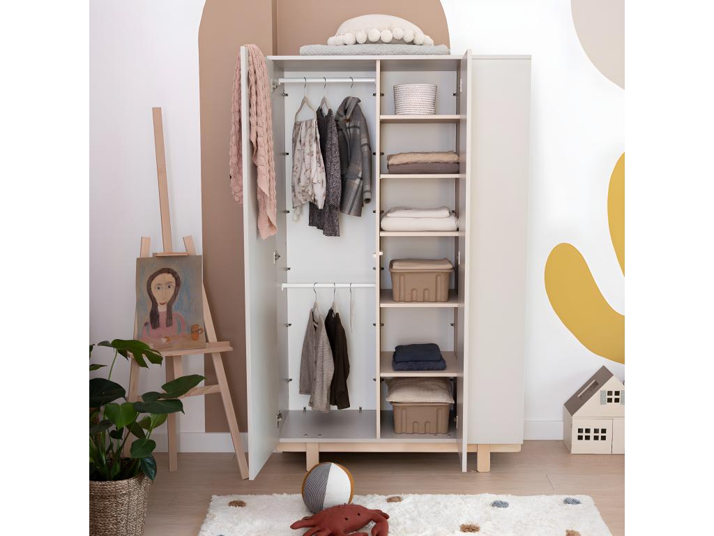 2-Door Wardrobe - Beige BIZN06080