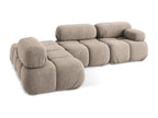 Left-facing modular corner sofa in Chenille - dark beige - Elariva AEVT73611