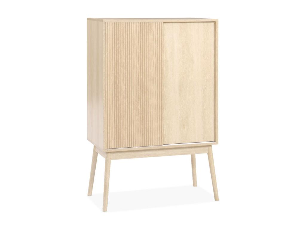 Sliding door wine rack/bottle cabinet - tall sideboard/china cabinet - W 80 x D 39.5 x H 120cm - Elariva CCBB57364