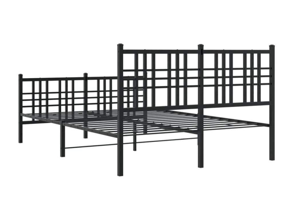 Metal bed frame without mattress with black bed legs 120x200cm SBUT10761