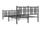 Metal bed frame without mattress with black bed legs 120x200cm SBUT10761