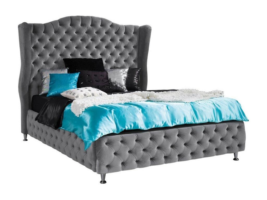 Bed 102 Double Gray 180x200 Tapestry 207x222x162cm ELEL66054