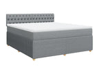 Bed base with mattress, light grey, 180x200cm, fabric, JXKR28422