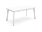 Dining table 170cm, seats 8, wooden legs, white, PAFP18327