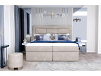 Elariva light grey velvet continental bed - Sleeping area 160x200 cm SITW65685