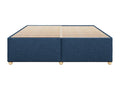 Bed frame without mattress, blue, 200x200 cm, fabric, IUNI15792