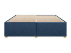Bed frame without mattress, blue, 200x200 cm, fabric, IUNI15792