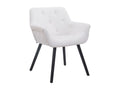 Chairs with armrests - Faux leather / Black - White - Elariva TBWX36078