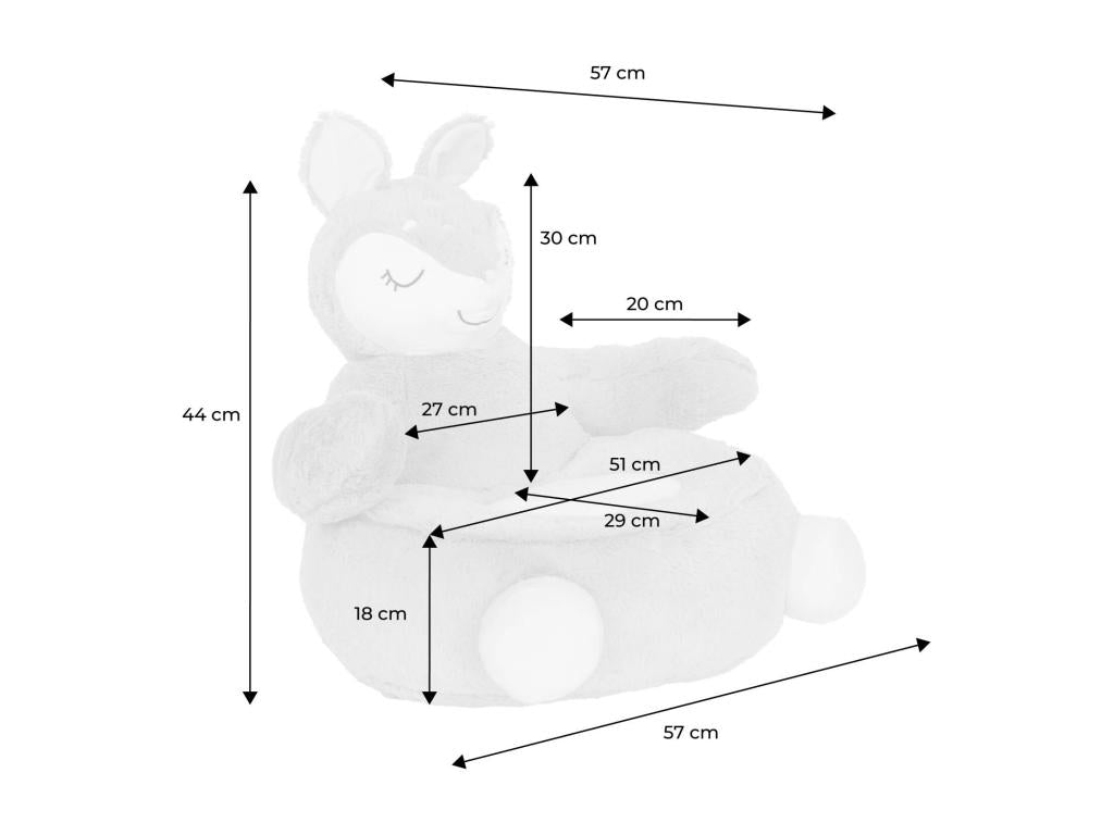 Fawn-shaped children's armchair - L 57x57x51cm UGTW05362