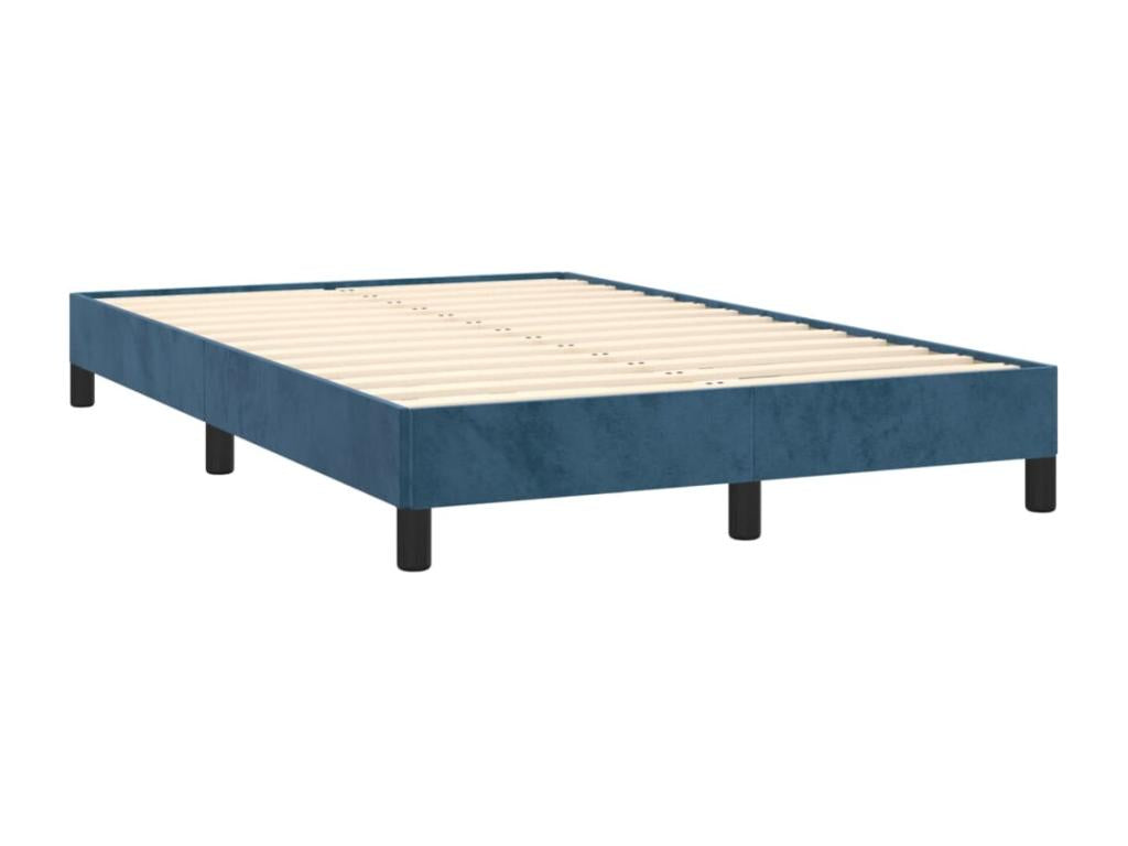 Bed base and dark blue mattress 120x190 velvet TMHP94184