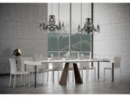 Extendable console table 90x40/300 cm Diamante White Ash with Bear frame QEWT08620
