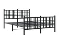 Metal bed frame without mattress with black bed legs 120x200cm SBUT10761
