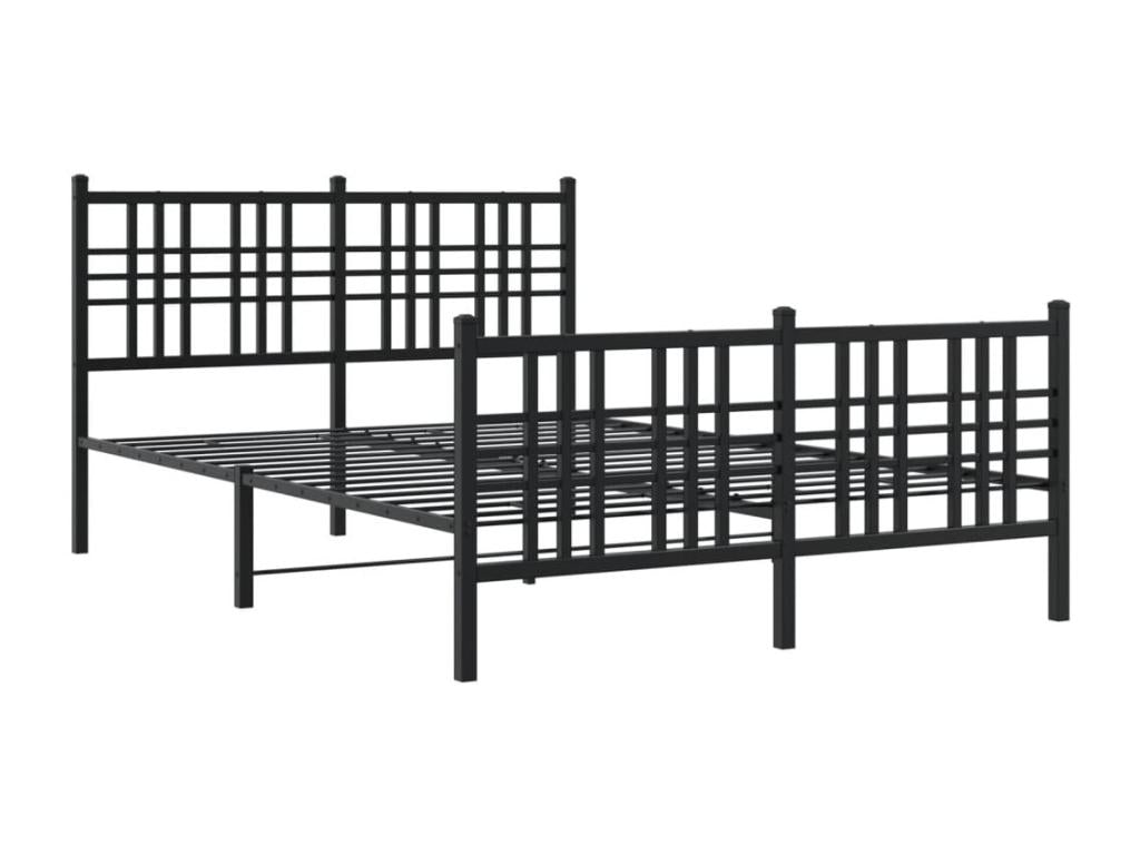 Metal bed frame without mattress with black bed legs 120x200cm SBUT10761