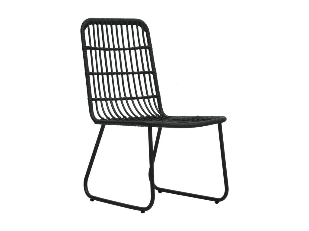 5-piece outdoor dining set in woven resin and glass TPDI84324