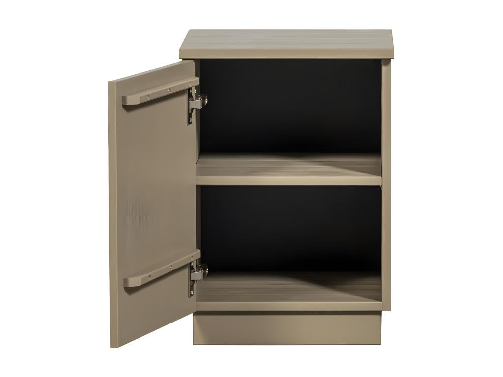 Elariva - 1-Door Wooden Bedside Table - Brown UKNJ96652