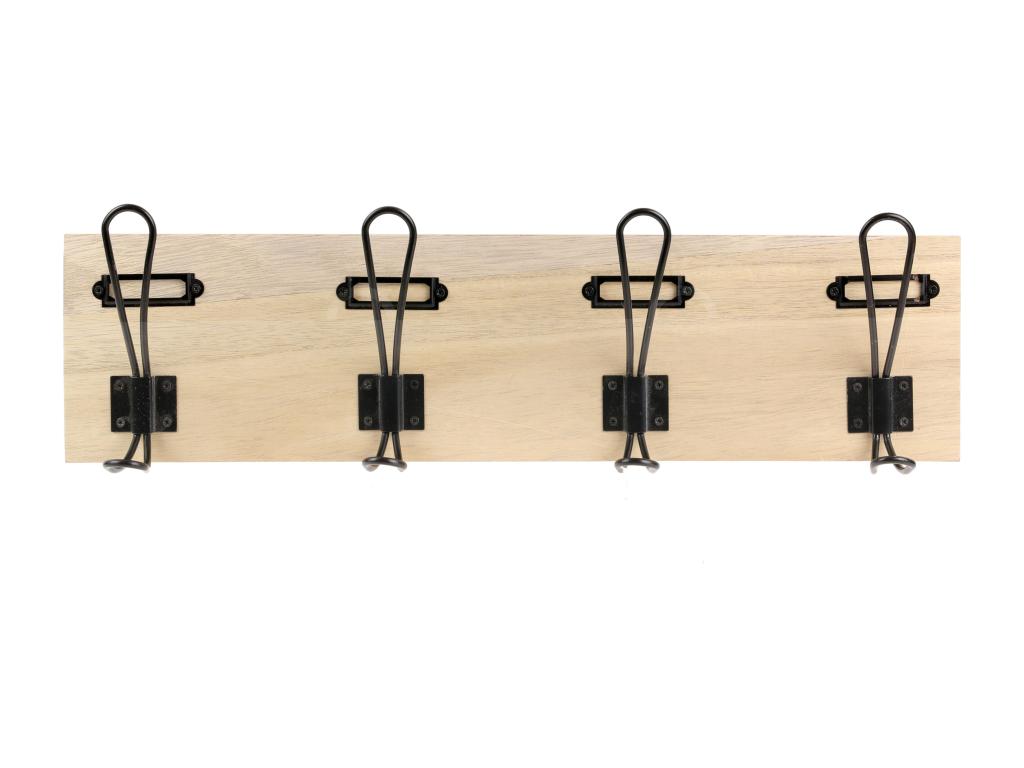 Elarivaère Wall Mounted 4 Hooks 48cm Natural IQOB32908