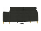 2-seater sofa, black, 140 cm, fabric, MDJE35442