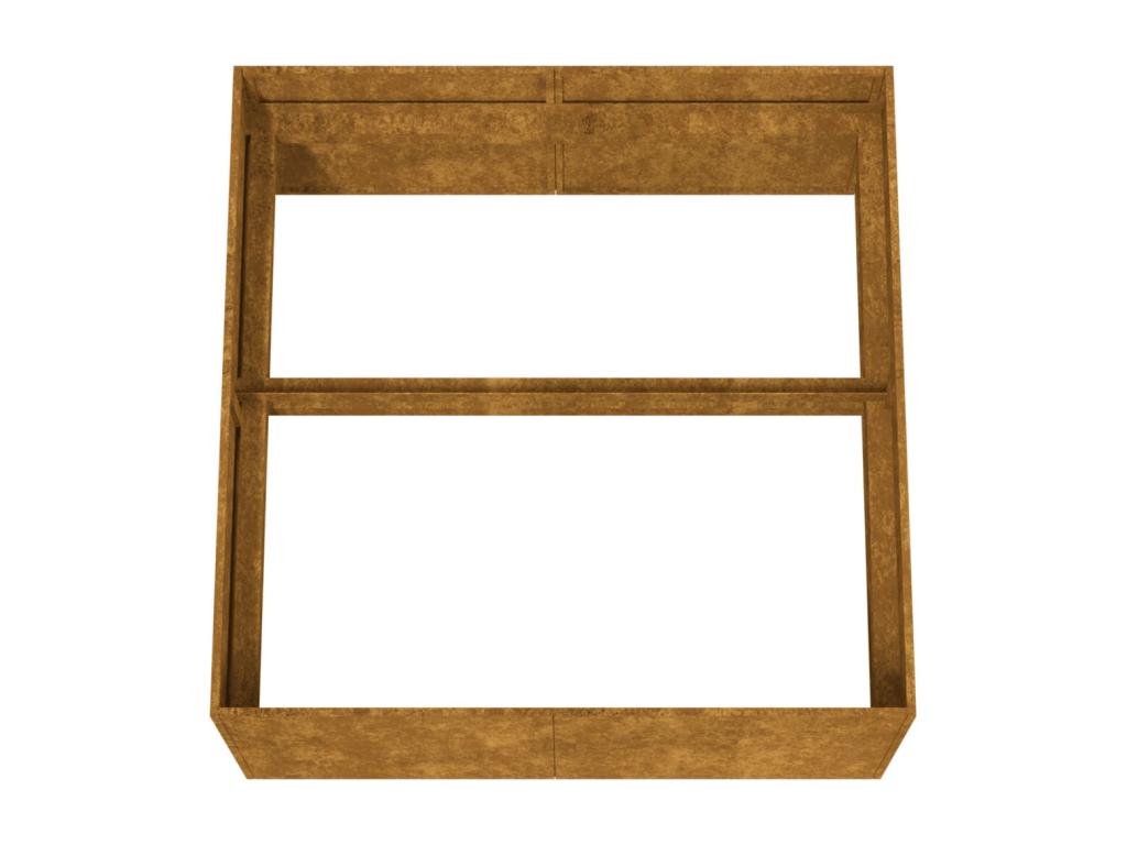 Corten steel planter 80x80x40 cm UUKA70170