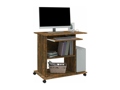 Smoked Oak Computer Desk 80x50x75 cm Engineered Wood AIJA07820